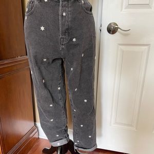 PacSun high rise flower jeans